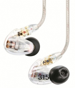Shure SE315-K Sound Isolating Earphones, Black | LP GEAR